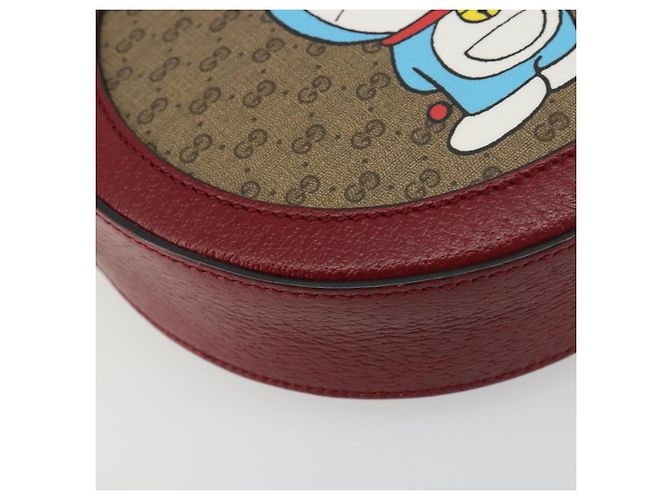 Borsa GUCCI Micro GG Supreme Collaborazione Doraemon PVC Beige 625216 Auth ka5794M D'oro - vista 12