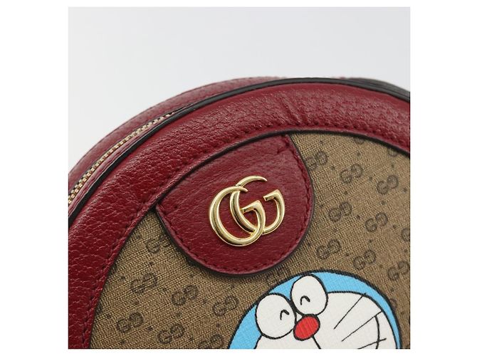 Borsa GUCCI Micro GG Supreme Collaborazione Doraemon PVC Beige 625216 Auth ka5794M D'oro - vista 15