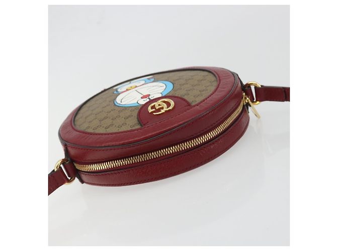 Borsa GUCCI Micro GG Supreme Collaborazione Doraemon PVC Beige 625216 Auth ka5794M D'oro - vista 6