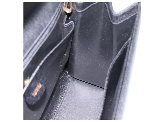 GUCCI Hand Bag Leather 2way Black Gold Tone Auth ep15699V - view 20