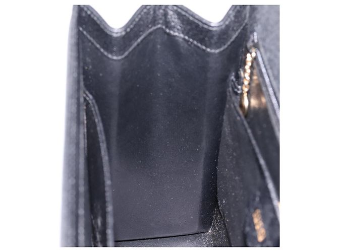 GUCCI Hand Bag Leather 2way Black Gold Tone Auth ep15699V - view 21