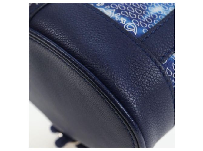 Borsa LOUIS VUITTON Monogram Bandana Randonnee PM Blue M20562 LV Auth 195579M Bianco - vista 15