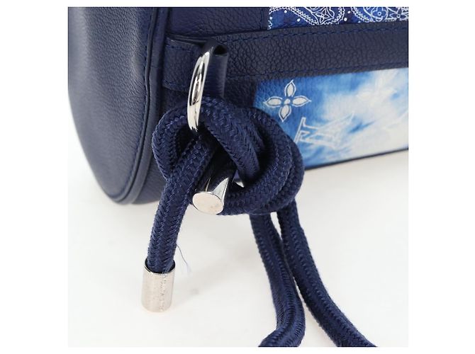 Borsa LOUIS VUITTON Monogram Bandana Randonnee PM Blue M20562 LV Auth 195579M Bianco - vista 8