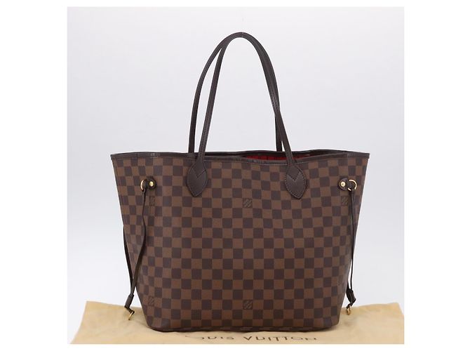 Borsa LOUIS VUITTON Damier Ebene Neverfull MM N51105 LV Auth 195924V - vista 12
