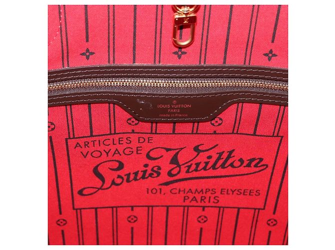 Borsa LOUIS VUITTON Damier Ebene Neverfull MM N51105 LV Auth 195924V - vista 19