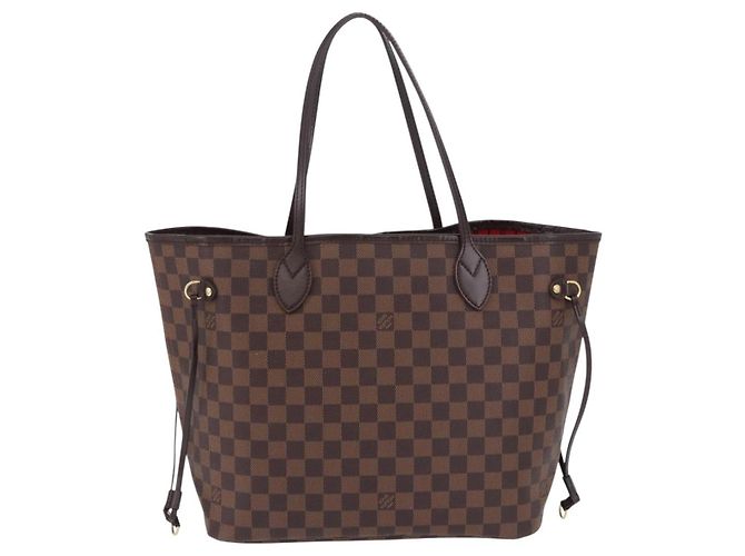 Borsa LOUIS VUITTON Damier Ebene Neverfull MM N51105 LV Auth 195924V - vista 2