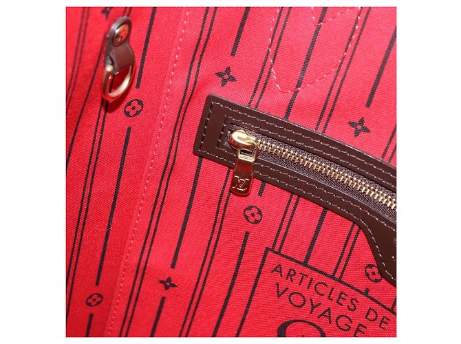 Borsa LOUIS VUITTON Damier Ebene Neverfull MM N51105 LV Auth 195924V - vista 22