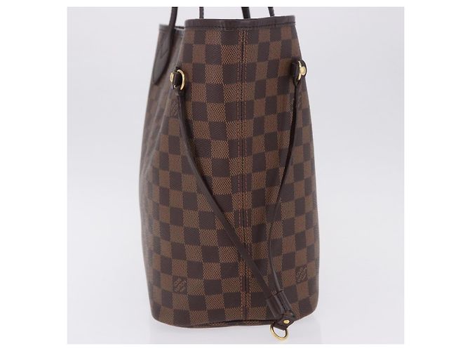 Borsa LOUIS VUITTON Damier Ebene Neverfull MM N51105 LV Auth 195924V - vista 3