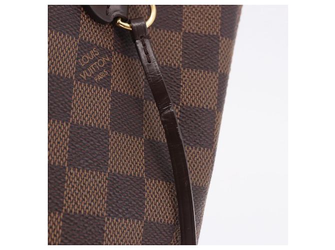 Borsa LOUIS VUITTON Damier Ebene Neverfull MM N51105 LV Auth 195924V - vista 8