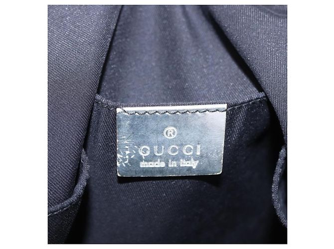 Borsa Tote GUCCI GG Canvas Sherry Line Silver 189669 Auth 196326 Argento - vista 15