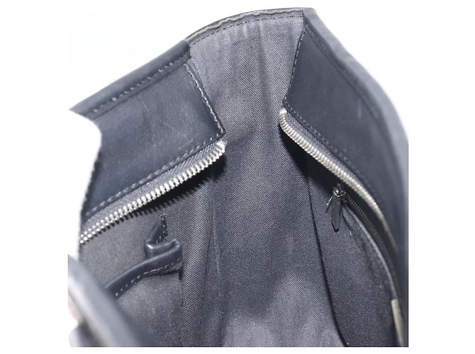 Borsa a mano BURBERRY Nova Check in lana nera argento Auth 198286A Nero - vista 18