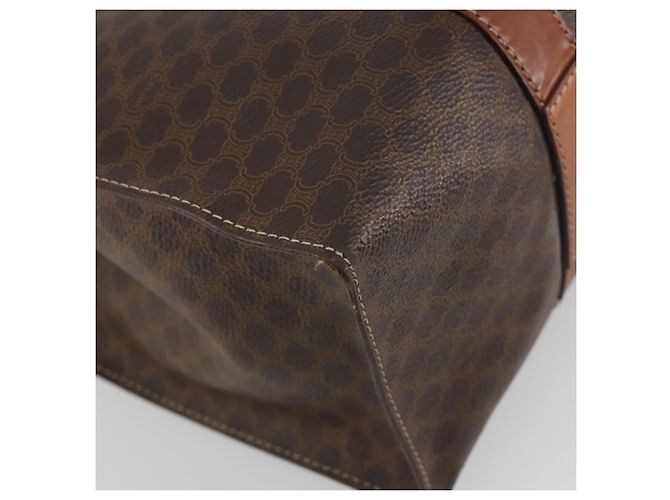 Céline Borsa Tote CELINE Macadam PVC Pelle Marrone Tono Oro Auth BA14994A - vista 16