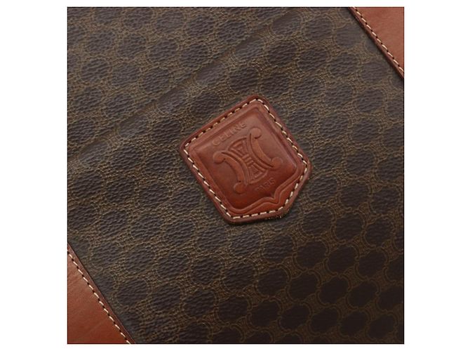 Céline Borsa Tote CELINE Macadam PVC Pelle Marrone Tono Oro Auth BA14994A - vista 18