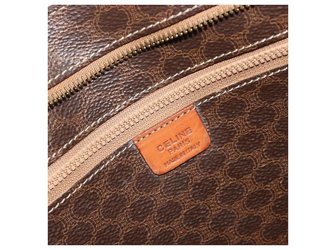 Céline Borsa Tote CELINE Macadam PVC Pelle Marrone Tono Oro Auth BA14994A - vista 19