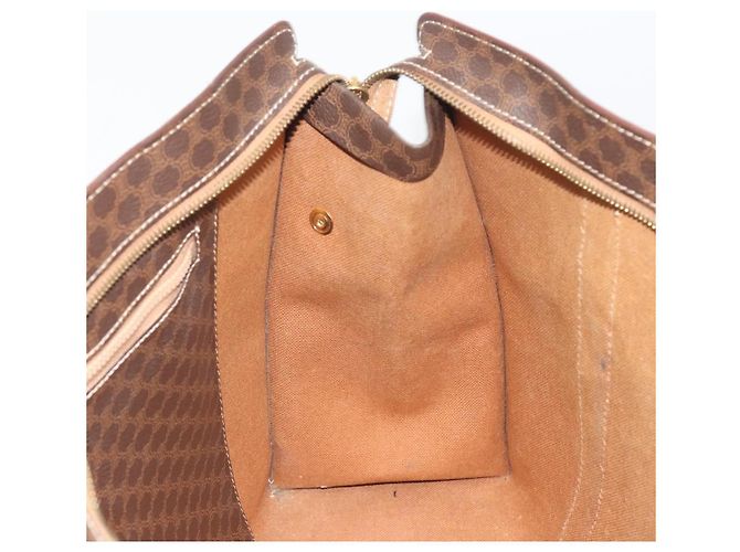 Céline Borsa Tote CELINE Macadam PVC Pelle Marrone Tono Oro Auth BA14994A - vista 20