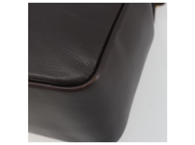 Borsa a mano GUCCI Bamboo in pelle marrone tono oro 000 3444 0575 Auth BA14834 - vista 10
