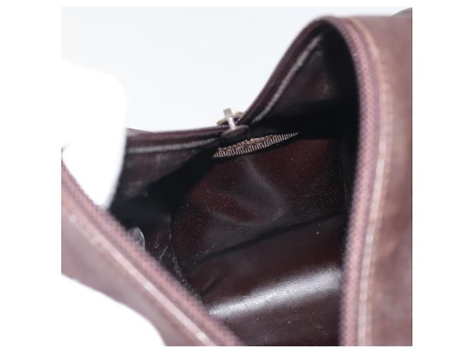 Borsa a mano GUCCI Bamboo in pelle marrone tono oro 000 3444 0575 Auth BA14834 - vista 17