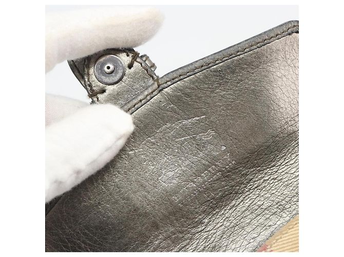 Borsa a tracolla BURBERRY Nova Check Canvas Beige Silver Auth BA14969 Argento - vista 10