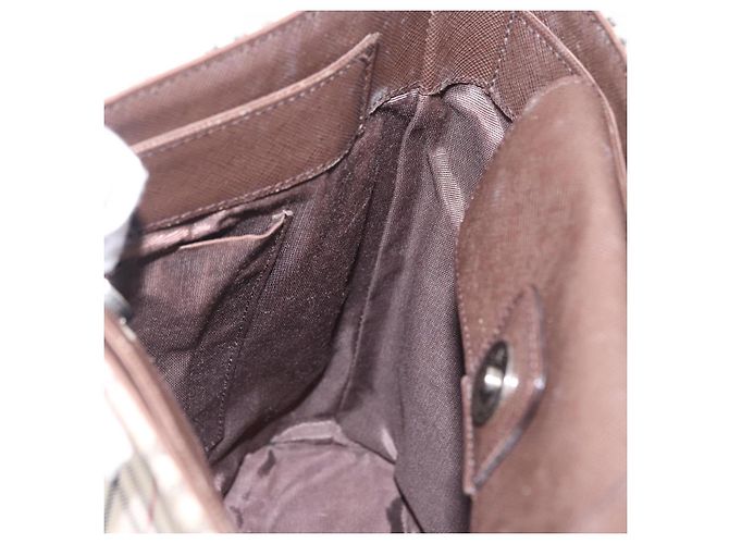 Borsa a tracolla BURBERRY Nova Check Canvas Beige Silver Auth BA14773 Argento - vista 18