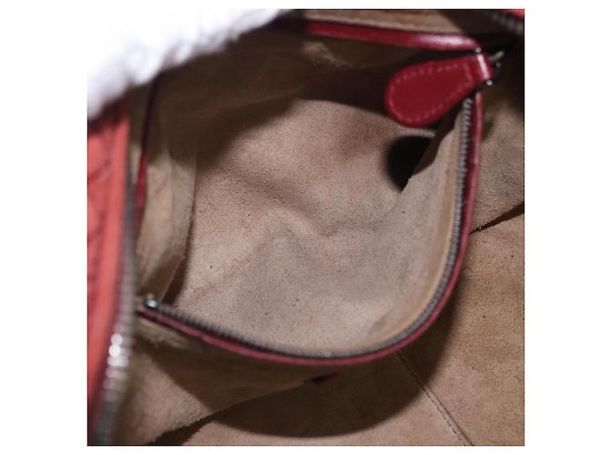 Borsa a tracolla BOTTEGA VENETA INTRECCIATO in pelle rossa e argento Auth 198341 Rosso - vista 22
