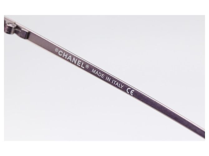 CHANEL CC Randlose Sonnenbrille Metall Lila Silber CC Auth am12336M - Ansicht 9
