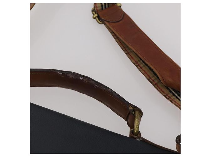 Borsa Burberrys Nova Check Blue Label Canvas Pelle 2way 3 Set Nero Auth bs36794 Beige Blu navy - vista 6