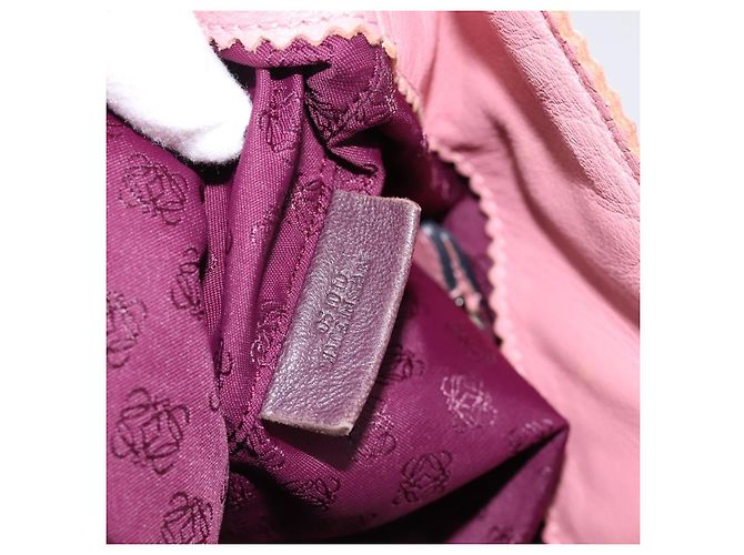 Borsa Tote LOEWE Pelle Rosa Argento Auth 198452 - vista 12