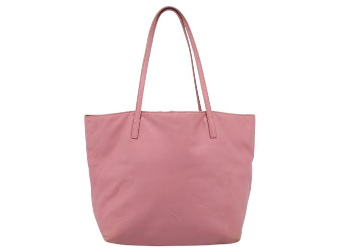 Borsa Tote LOEWE Pelle Rosa Argento Auth 198452 - vista 13