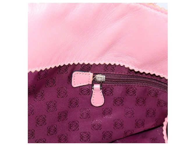 Borsa Tote LOEWE Pelle Rosa Argento Auth 198452 - vista 20