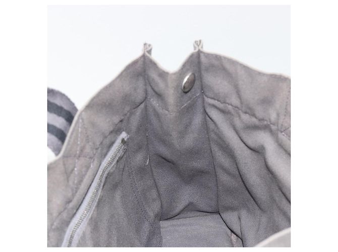 Hermès Borsa HERMES Fourre Tout PM Canvas Grigio Argento Auth 196919A Marrone - vista 16