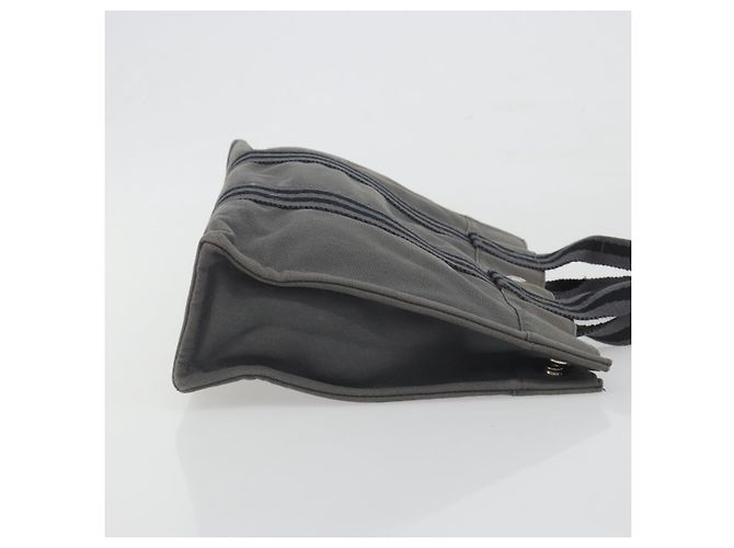 Hermès Borsa HERMES Fourre Tout PM Canvas Grigio Argento Auth 196919A Marrone - vista 4
