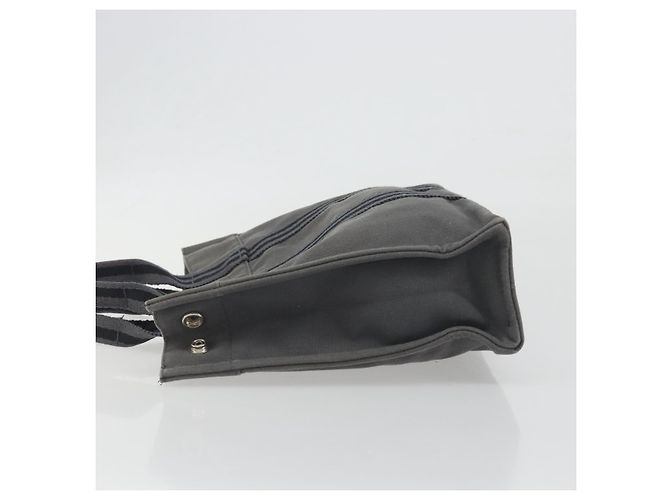Hermès Borsa HERMES Fourre Tout PM Canvas Grigio Argento Auth 196919A Marrone - vista 5