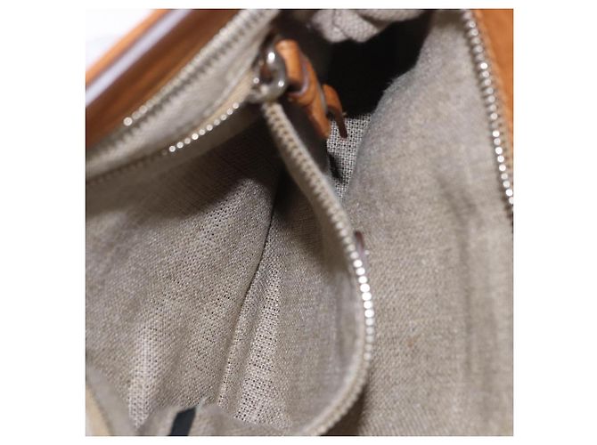 Borsa a mano Miu Miu in pelle marrone argento Auth 198523A - vista 23