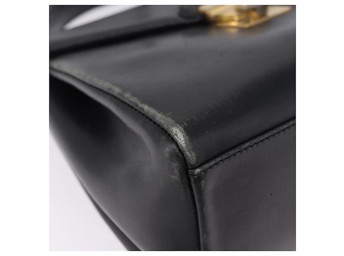 Borsa Salvatore Ferragamo in pelle 2way nera tono oro Auth 198519 Nero - vista 13