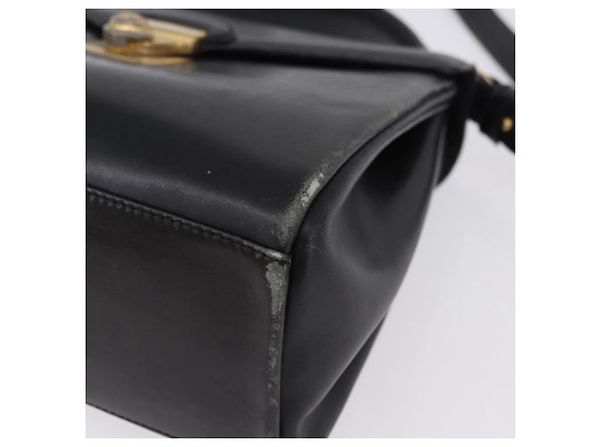 Borsa Salvatore Ferragamo in pelle 2way nera tono oro Auth 198519 Nero - vista 14