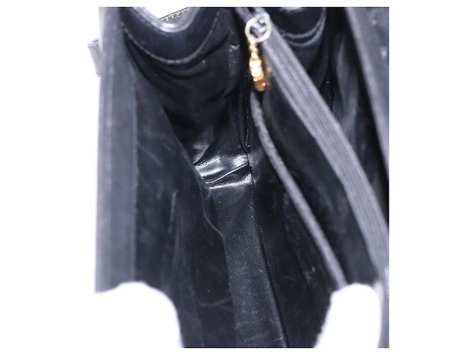 Borsa Salvatore Ferragamo in pelle 2way nera tono oro Auth 198519 Nero - vista 21