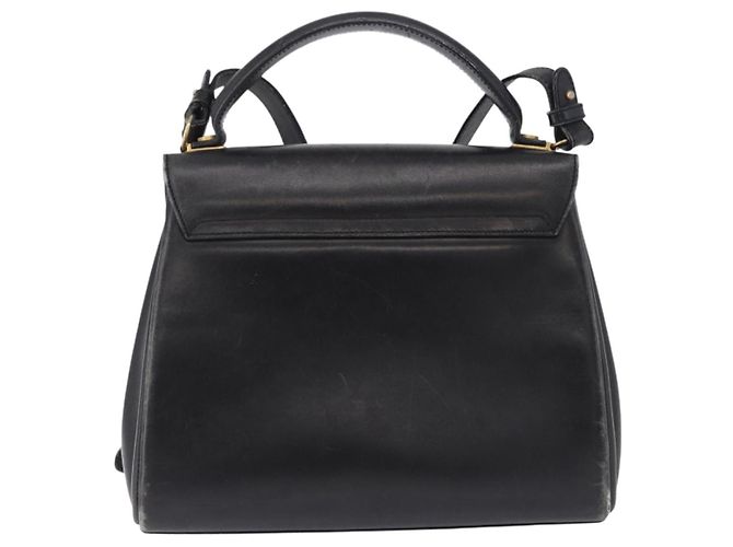 Borsa Salvatore Ferragamo in pelle 2way nera tono oro Auth 198519 Nero - vista 3