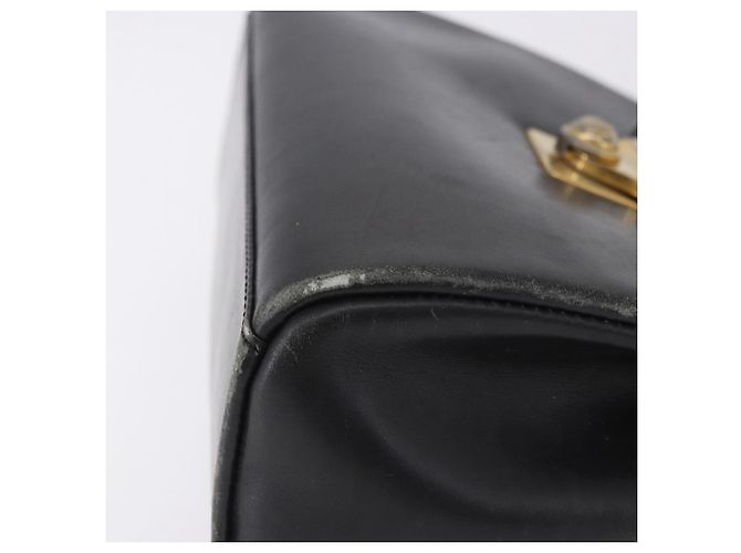 Borsa Salvatore Ferragamo in pelle 2way nera tono oro Auth 198519 Nero - vista 5