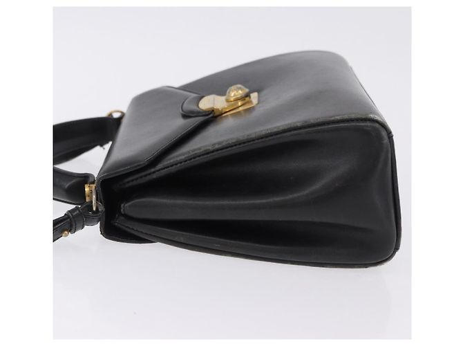 Borsa Salvatore Ferragamo in pelle 2way nera tono oro Auth 198519 Nero - vista 6