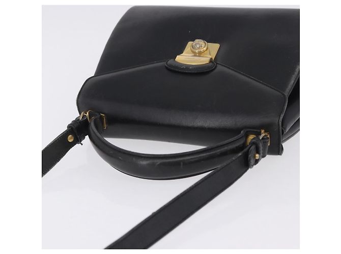 Borsa Salvatore Ferragamo in pelle 2way nera tono oro Auth 198519 Nero - vista 7