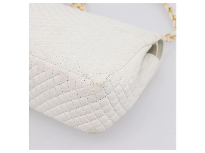 BALLY Borsa a tracolla con catena in pelle bianca tono oro Auth 196398 Bianco - vista 15