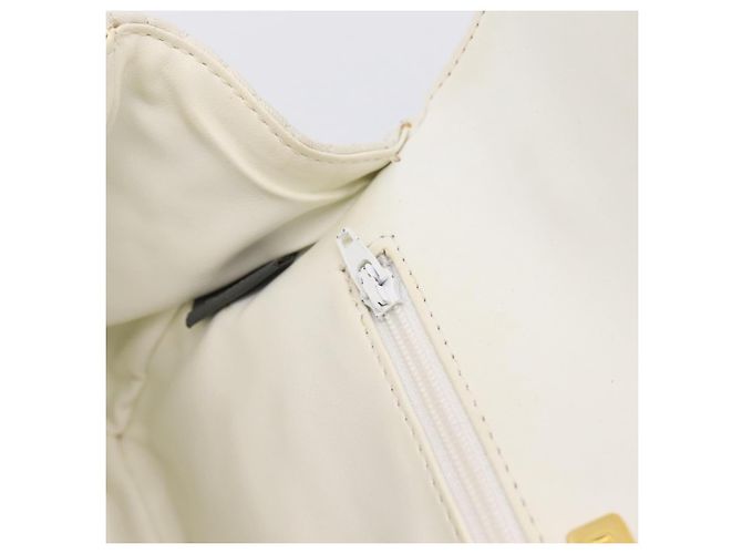 BALLY Borsa a tracolla con catena in pelle bianca tono oro Auth 196398 Bianco - vista 22