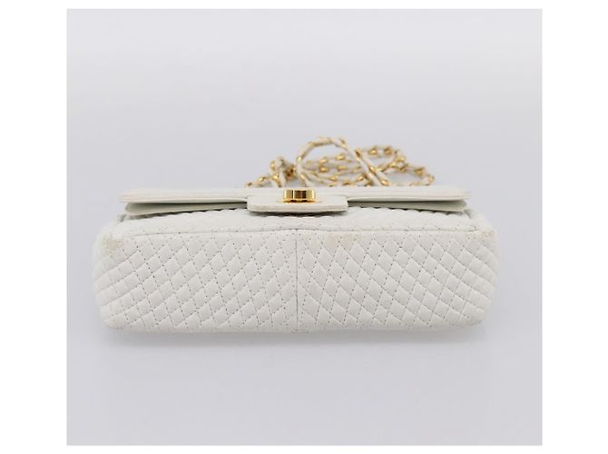 BALLY Borsa a tracolla con catena in pelle bianca tono oro Auth 196398 Bianco - vista 5