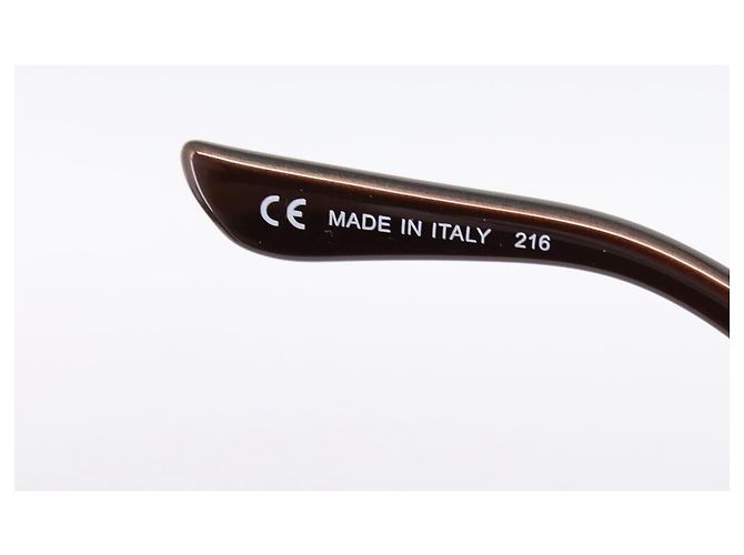 Occhiali da sole Salvatore Ferragamo Plastica Marrone Oro Auth 198828A D'oro - vista 12
