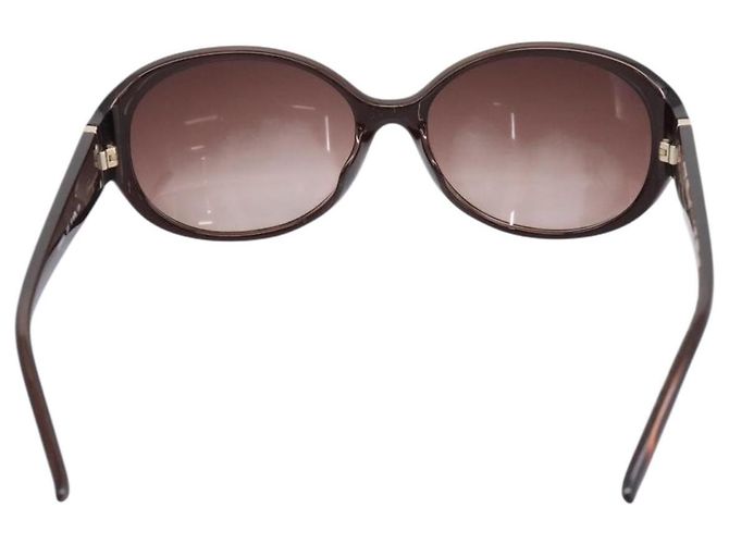 Occhiali da sole Salvatore Ferragamo Plastica Marrone Oro Auth 198828A D'oro - vista 3