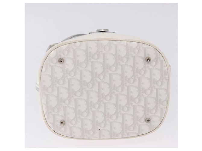 Borsa a tracolla Christian Dior Trotter Romantic Chain PVC Bianco Argento Auth 198528V - vista 10