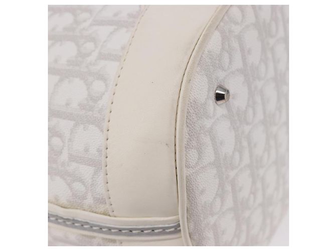 Borsa a tracolla Christian Dior Trotter Romantic Chain PVC Bianco Argento Auth 198528V - vista 11