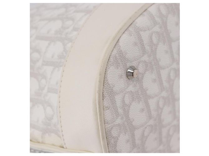 Borsa a tracolla Christian Dior Trotter Romantic Chain PVC Bianco Argento Auth 198528V - vista 13