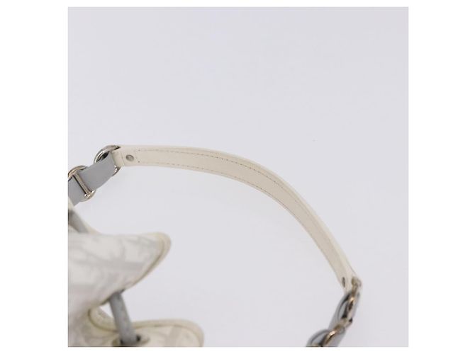 Borsa a tracolla Christian Dior Trotter Romantic Chain PVC Bianco Argento Auth 198528V - vista 9