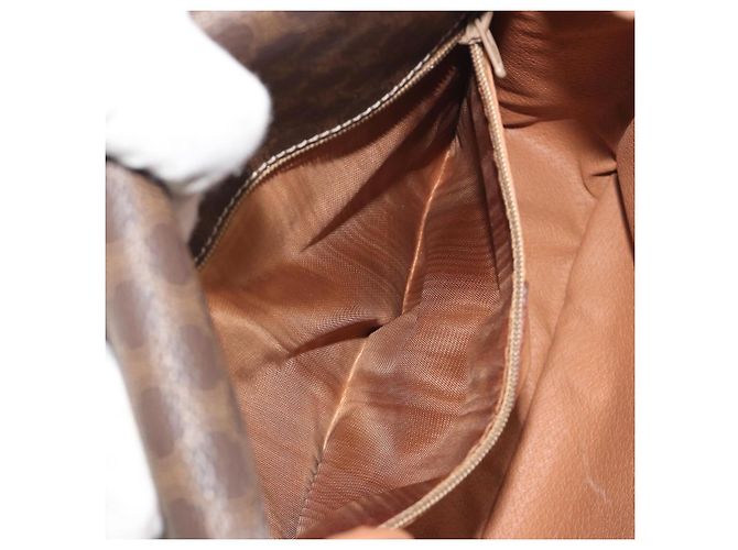 Céline Borsa a tracolla CELINE Macadam Canvas PVC Leather Brown Gold Auth 196617 Marrone D'oro - vista 22